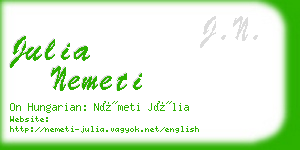 julia nemeti business card